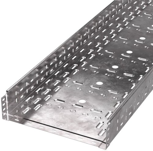 Лоток перфорированный Промрукав Стандарт 400х100х3000 сталь 1,0мм фото Лоток перфорированный Промрукав Стандарт 400х100х3000 сталь 1,0мм картинка